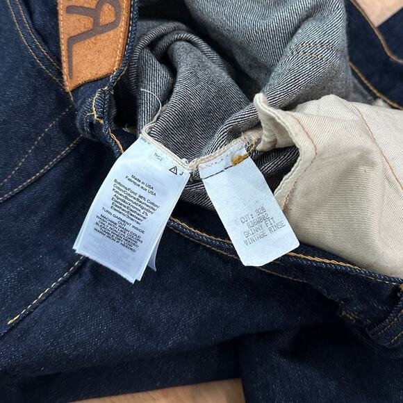 Ralph Lauren Double RL Stretch Skinny Fit Shuttle Woven Selvedge Denim Jean 30 - Picture 7 of 9